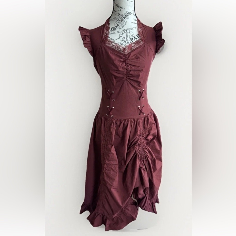 Belle Poque Dress Victorian Gothic Lolita Ruffle Ruched Steampunk Women’s Size S